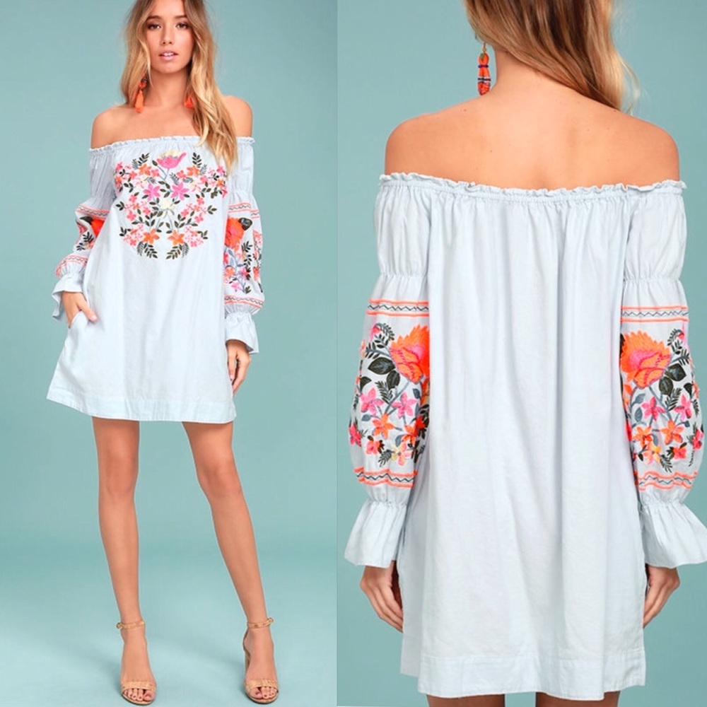 FREE PEOPLE Fleur Du Jour Shift Dress NWT - Picture 2 of 2
